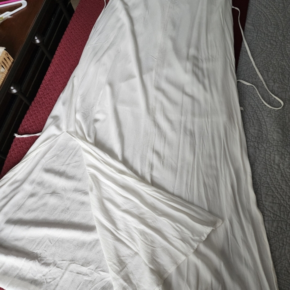 Altar'd State White Maxi Dress with Lace and Embroidery - Picture 4 of 7